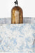 Flake Hanging Lamp Blue - Natural Wood and Blue Waste Fabrics Shred / 31x31x27 cm / Blue fabric waste upcycled