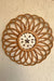 Floral Designer Rattan Wall Decor With Mothet of Pearls - Natural / Rattan and Mother of Pearls - Decor