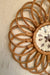Floral Designer Rattan Wall Decor With Mothet of Pearls - Natural / Rattan and Mother of Pearls - Decor