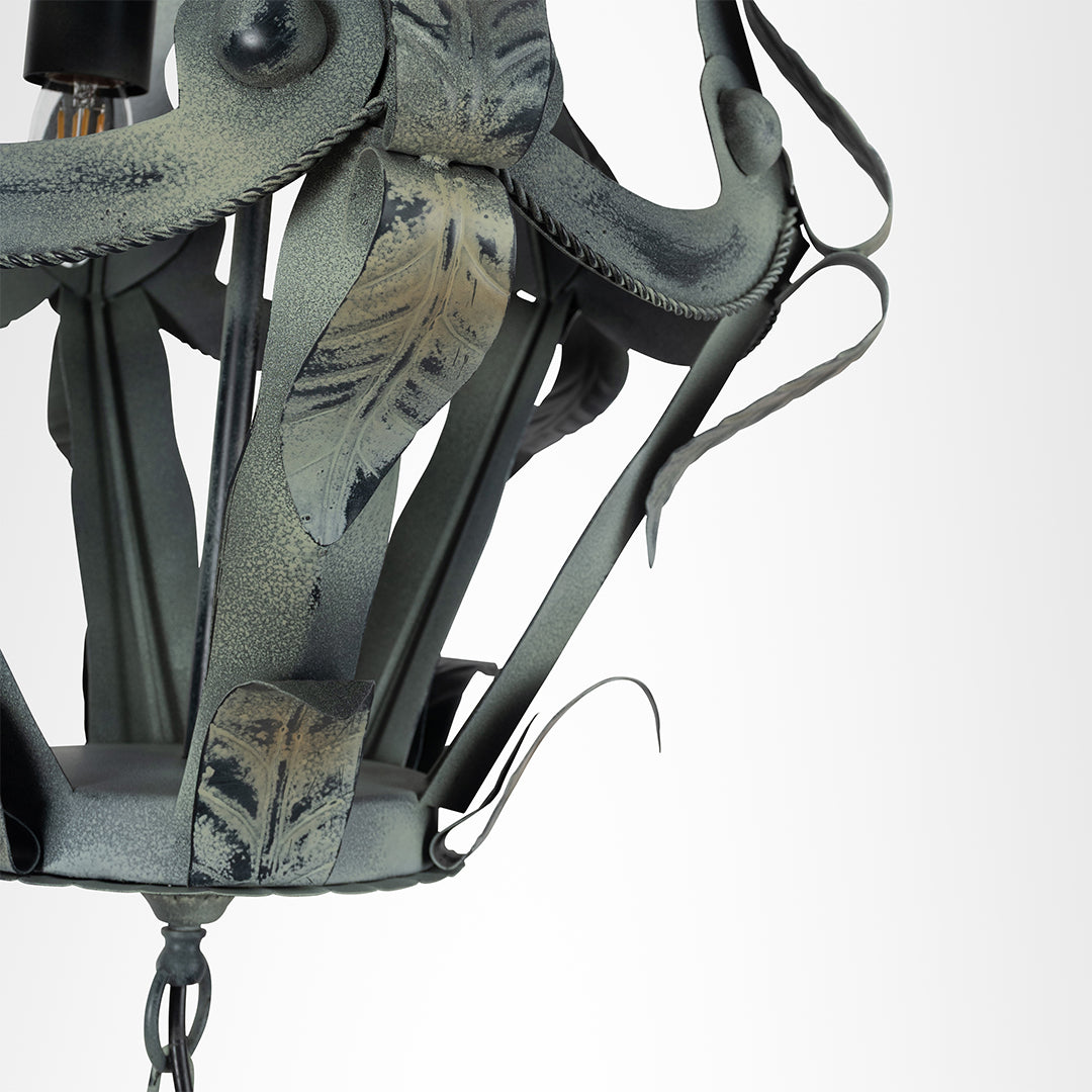 Floren Lantern - Without Bulb / Patina / Size: D:15’’ H:21’’ - Lighting