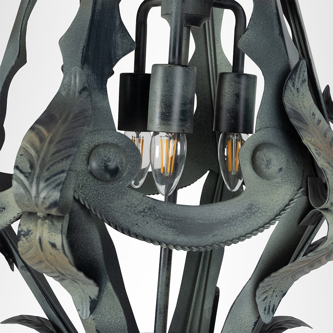 Floren Lantern - Without Bulb / Patina / Size: D:15’’ H:21’’ - Lighting