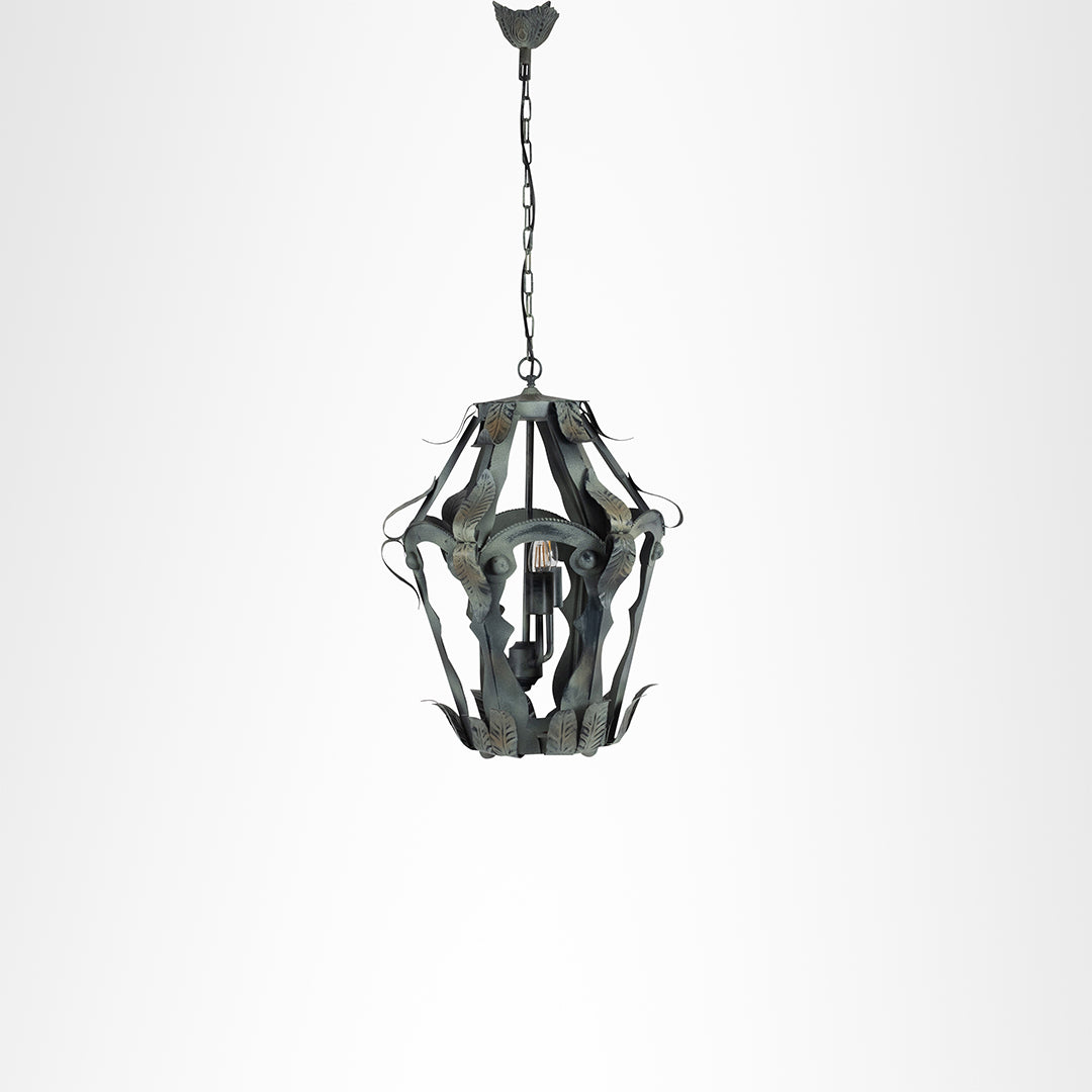 Floren Lantern - Without Bulb / Patina / Size: D:15’’ H:21’’ - Lighting