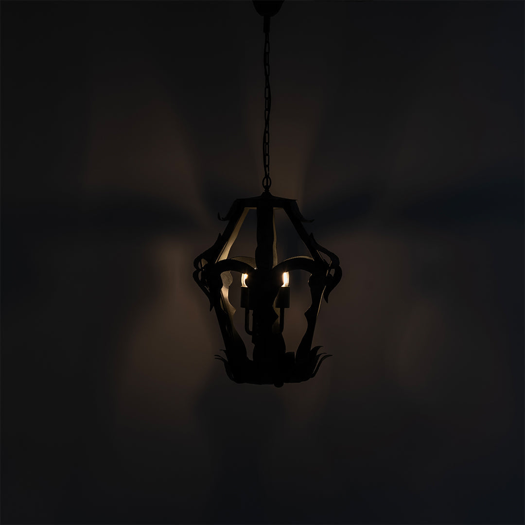 Floren Lantern - Without Bulb / Patina / Size: D:15’’ H:21’’ - Lighting
