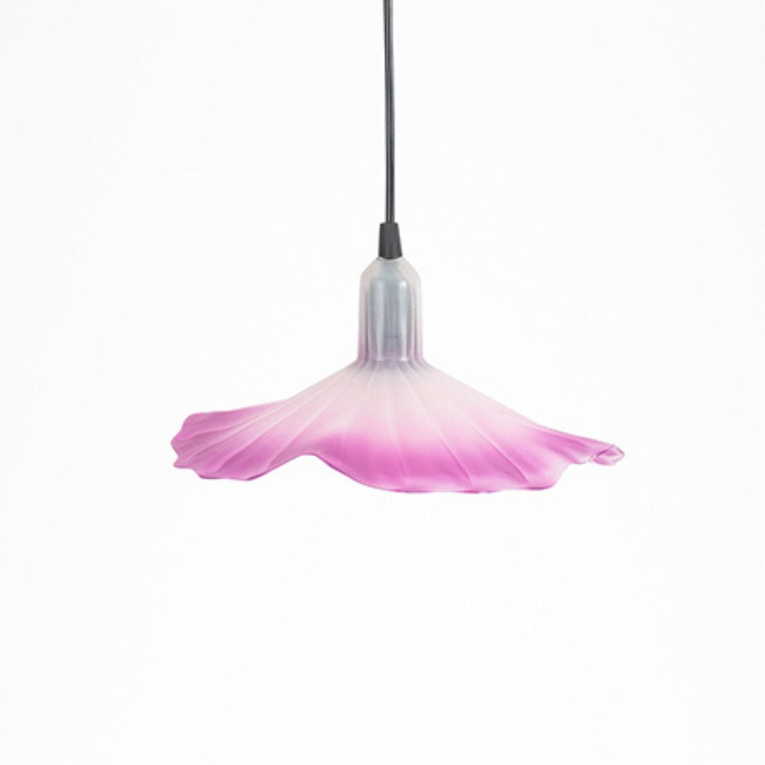 Floris Lamp - White and Pnk / Dia 9 ’ H 5 ’ / Glass - Lighting