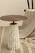 Flut Table - Natural / Stainless steel and marble / 42cm x 42cm x 16cm - Indoor Furniture