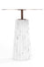 Flut Table - Natural / Stainless steel and marble / 42cm x 42cm x 16cm - Indoor Furniture