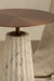Flut Table - Natural / Stainless steel and marble / 42cm x 42cm x 16cm - Indoor Furniture