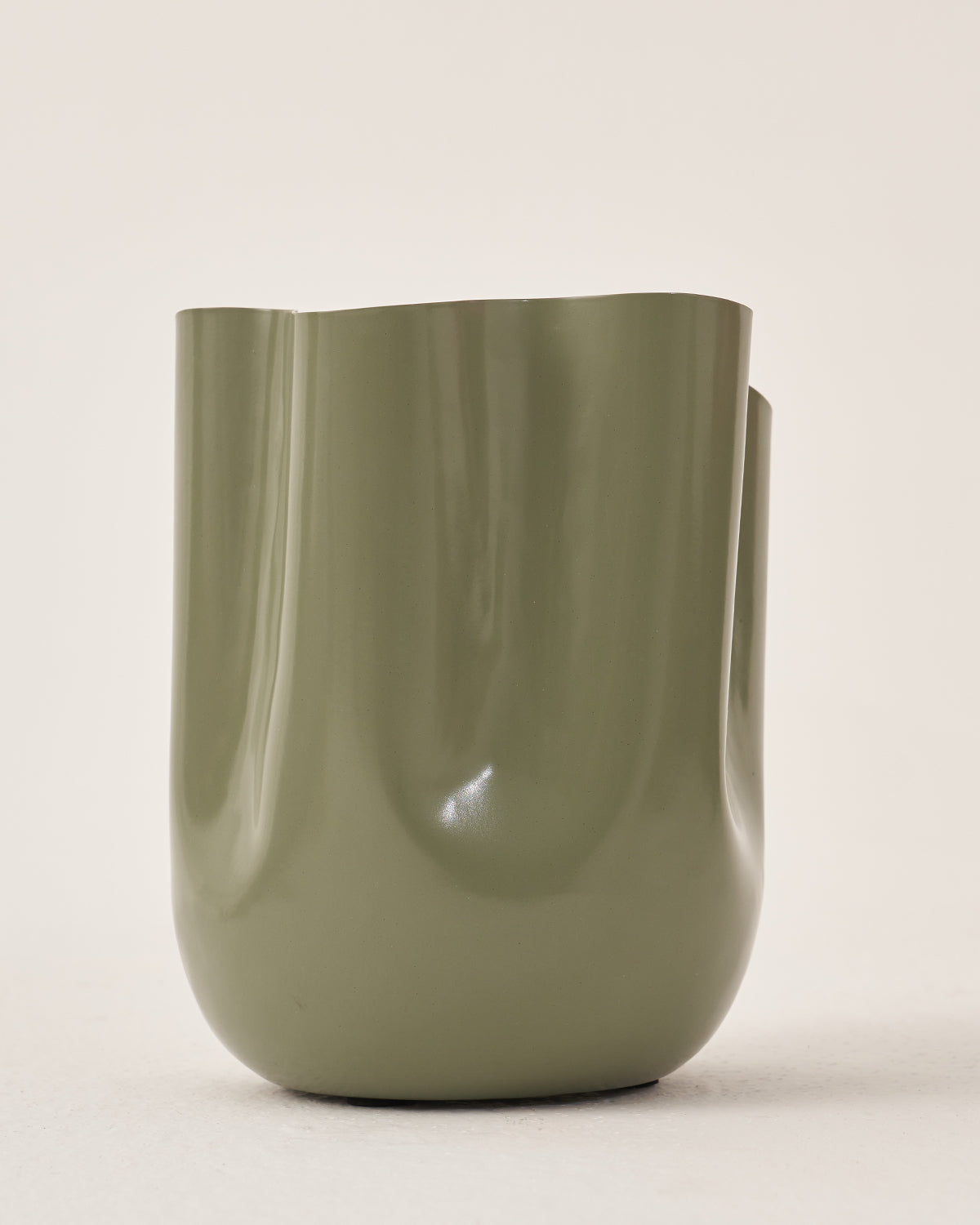 Fluted Bloom Planter - Green / Metal / 20L X 20W X 24H In Cms - Garden