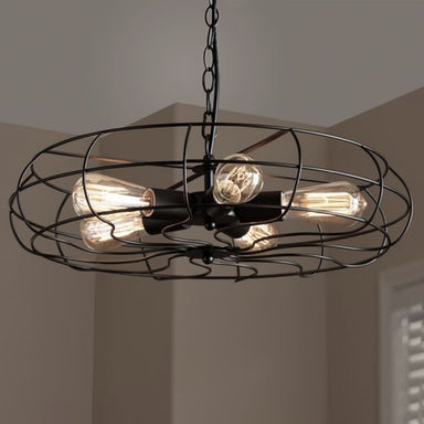 Flywheel Industrial Pendant Cage Lamp