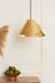 Brass hanging lights for dining table
