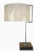 Forest Drum Table Lamp - Dia: 15’’ H: 22’’ / White / Stainless Steel and Poplin - Lighting