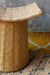 Freesia Cane Ottoman - Yellow / Bamboo, jute rope and rattan / L: 21’’ W: 25’’ H: 18’’ - Furniture