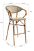 Fresco Bar Chair 07 - Aluminium / CM:- L:- 56 x W:- 57 x H:- 113 - Indoor Furniture