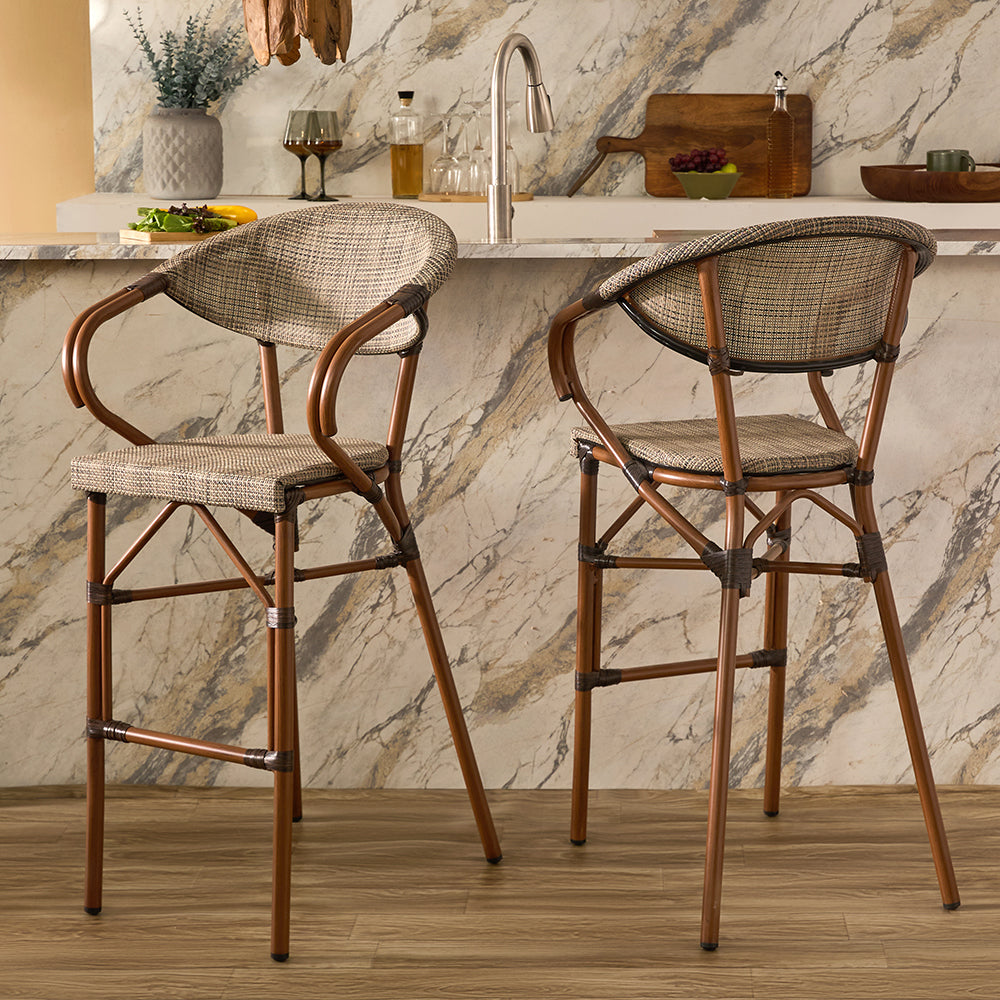 Fresco Bar Chair 07 - Aluminium / CM:- L:- 56 x W:- 57 x H:- 113 - Indoor Furniture
