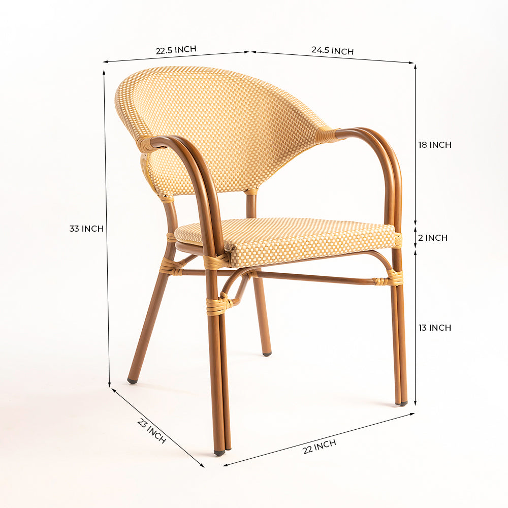 Fresco Chair 07 - Aluminum / L:57 x B:62 x H:84 In cm - Outdoor Furniture
