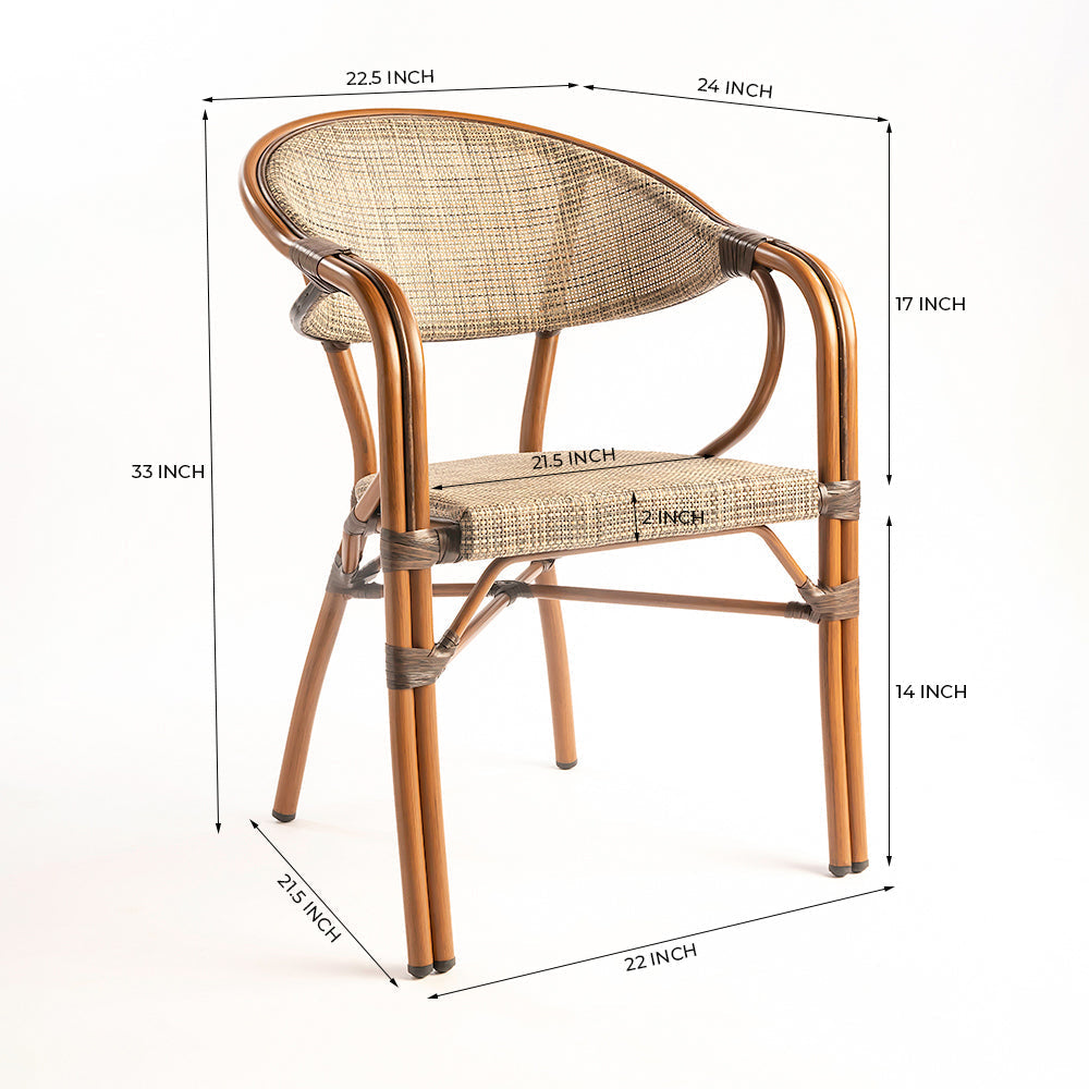 Fresco Chair 09 - Aluminum / L:57 x B:60 x H:84 In cm - Outdoor Furniture