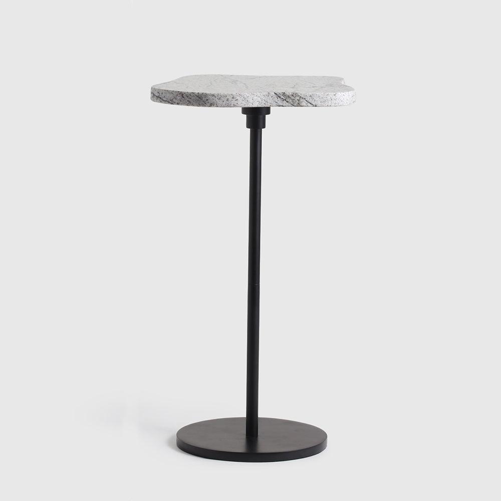 Fret Indoor Accent Table - Iron + Marble / L:30 x B:30 x H:49 In cm - Indoor Furniture