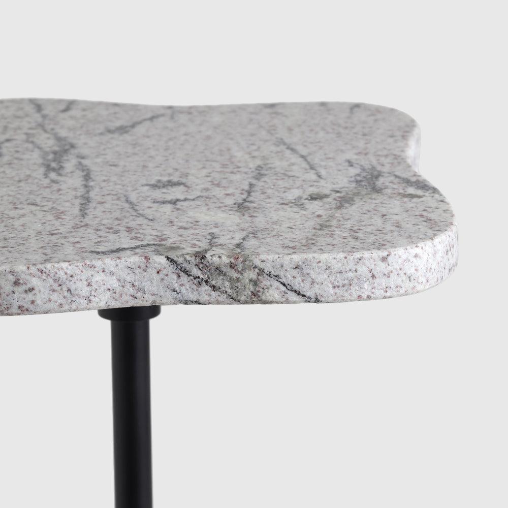 Fret Indoor Accent Table - Iron + Marble / L:30 x B:30 x H:49 In cm - Indoor Furniture