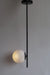 G1 Glass Globe Fixed Ceiling Light Black Arm Pendant Lamp