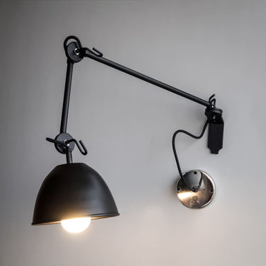 Galaxy Black Swing-Arm Wall Lamp