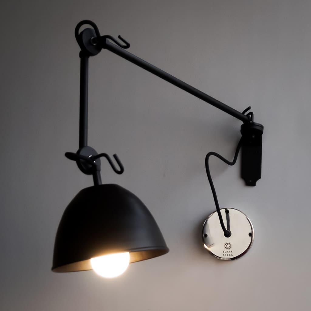Galaxy Black Swing-Arm Wall Lamp