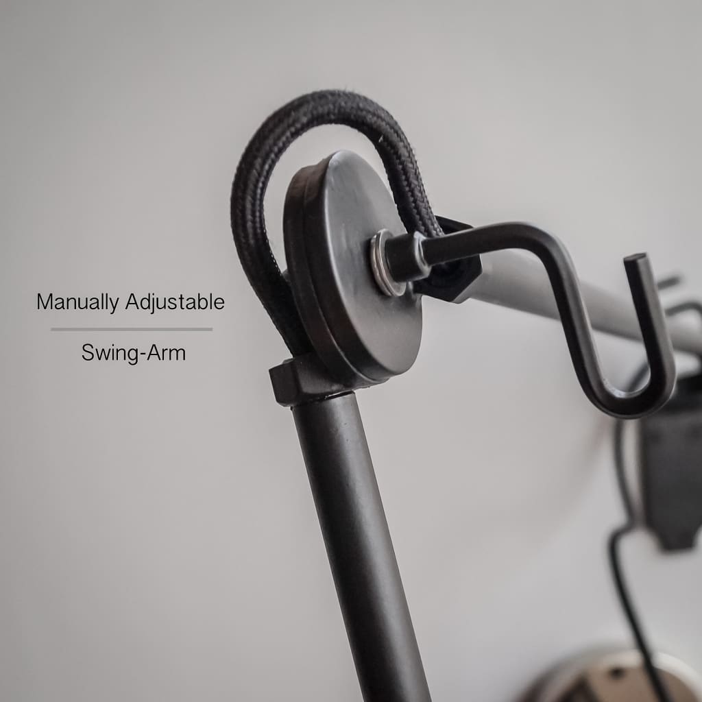 Galaxy Black Swing-Arm Wall Lamp