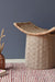 Garden Rose Cane Ottoman - Off-White / Bamboo, jute rope and rattan / L: 21’’ W: 25’’; Height: 18’’ - Furniture