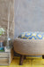 Gardenia Ottoman - Grey / Old tyre, teak wood, rope, and fabric / Dia: 23’’ H: 17.5’’ - Furniture