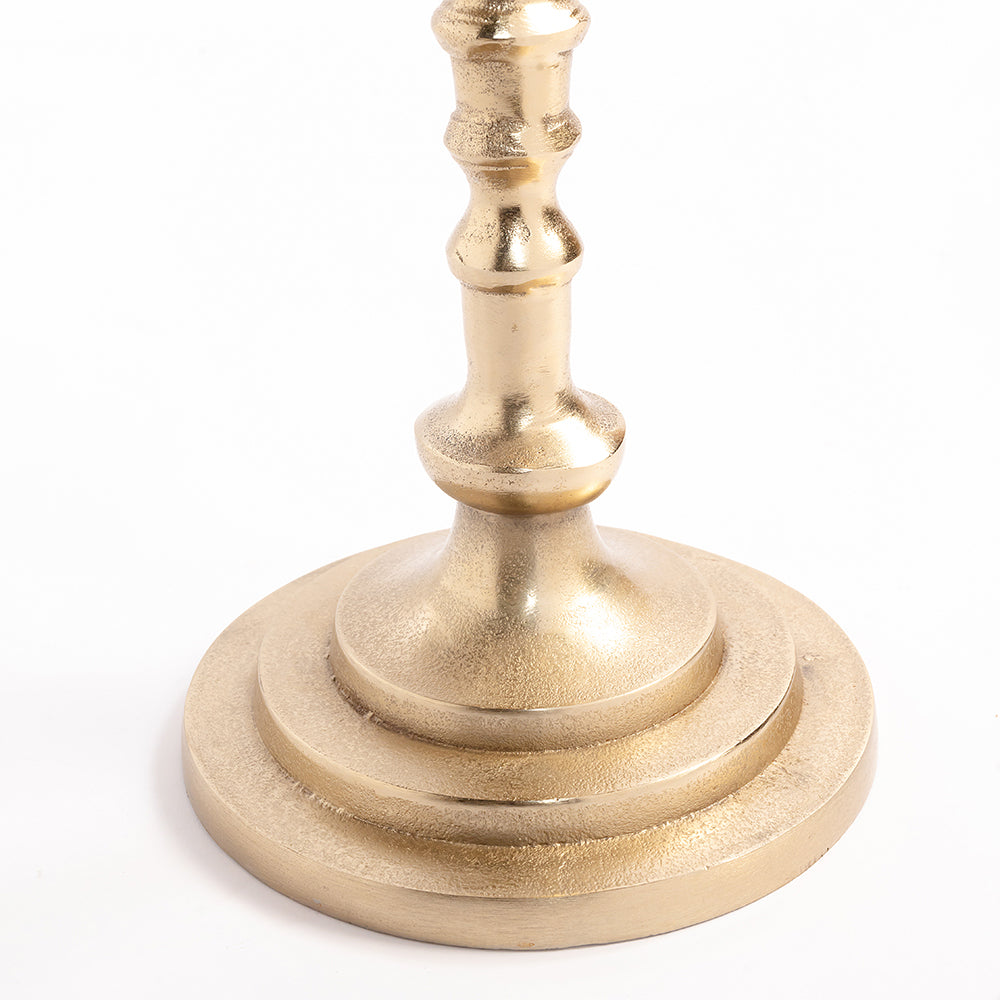 Gelmir Accent Table - CM: - L:- 25 X W:- 25 X H:- 55 / Marble and Aluminium - Indoor Furniture