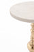 Gelmir Accent Table - CM: - L:- 25 X W:- 25 X H:- 55 / Marble and Aluminium - Indoor Furniture