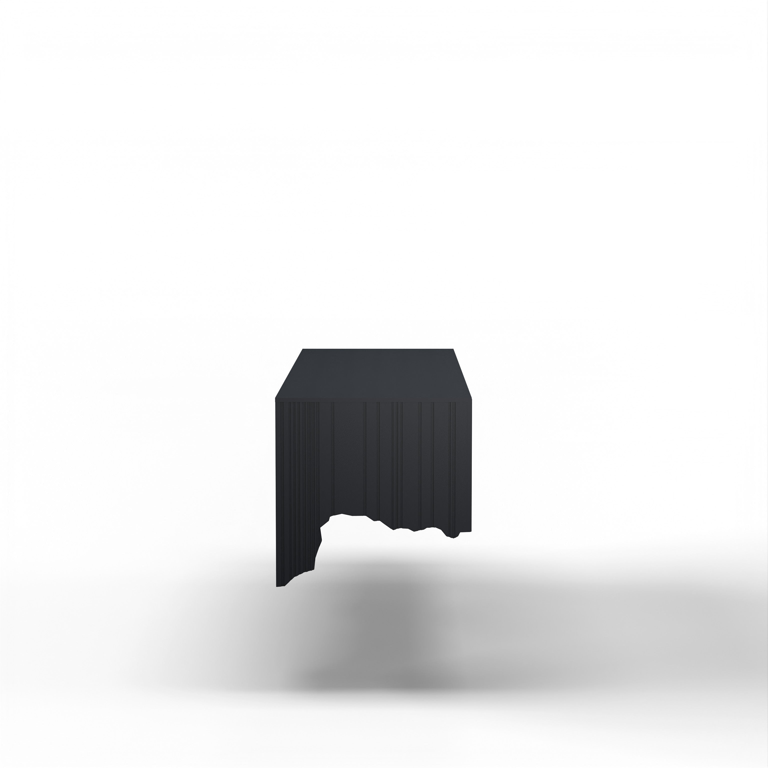 Gideon Console - L:48’’ x B:14.5’’ x H:26’’ In Inches / Krayon A-104 Dark Grey Acrylic Solid Surface Mounting;