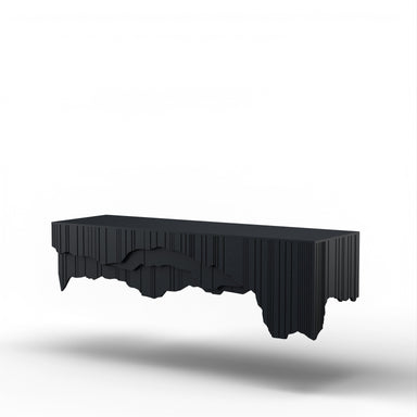 Gideon Console - L:48’’ x B:14.5’’ x H:26’’ In Inches / Krayon A-104 Dark Grey Acrylic Solid Surface Mounting;