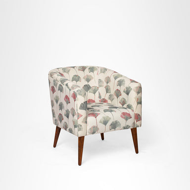 Gingko Lounge Chair - W: 27’’ D: 27’’ H: 31’’ SH: 16’’ / Cream / Fabric And Solid Beech Wood Legs - Indoor Furniture