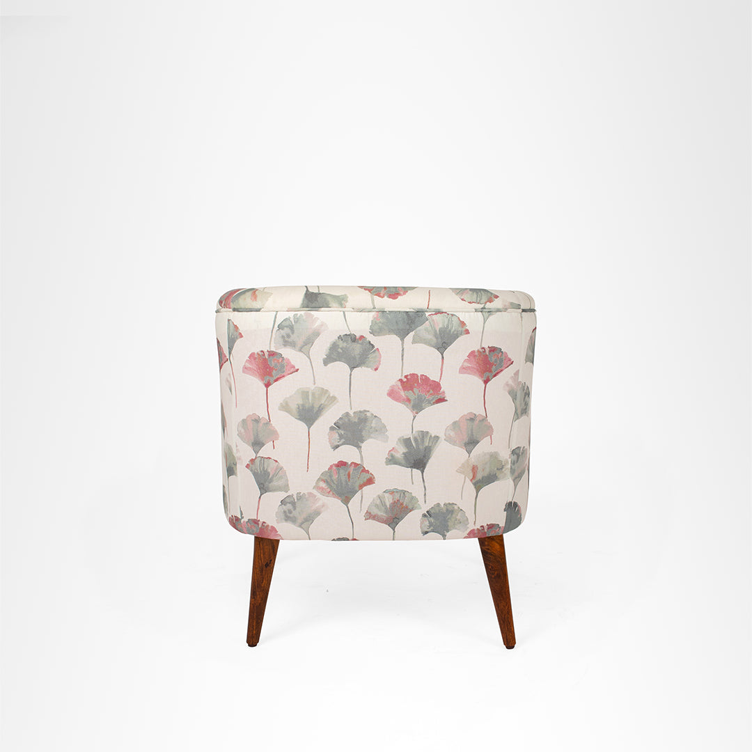 Gingko Lounge Chair - W: 27’’ D: 27’’ H: 31’’ SH: 16’’ / Cream / Fabric And Solid Beech Wood Legs - Indoor Furniture