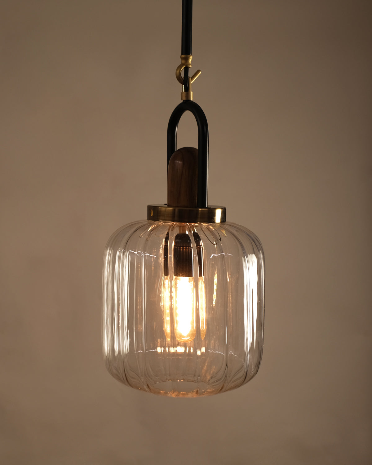 Brewer Ribbed Glass Light