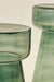 Glassgow - Set of 2 - Green / Handblown Glass / Large:29L X 29W X 48H and Small:29L X 29W X 38H In Cms - Décor