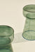Glassgow - Set of 2 - Green / Handblown Glass / Large:29L X 29W X 48H and Small:29L X 29W X 38H In Cms - Décor
