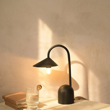 Glint Table Lamp - L:10 x W:7 x H:16 In inches / Metaland Marble - Lighting
