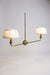 Gold-Antique Dining Lamp - Off White / 48 inches, Width - 10 inches, Height: 11 inches / Mild Steel and fabric shade