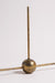 Gold-Antique Dining Lamp - Off White / 48 inches, Width - 10 inches, Height: 11 inches / Mild Steel and fabric shade