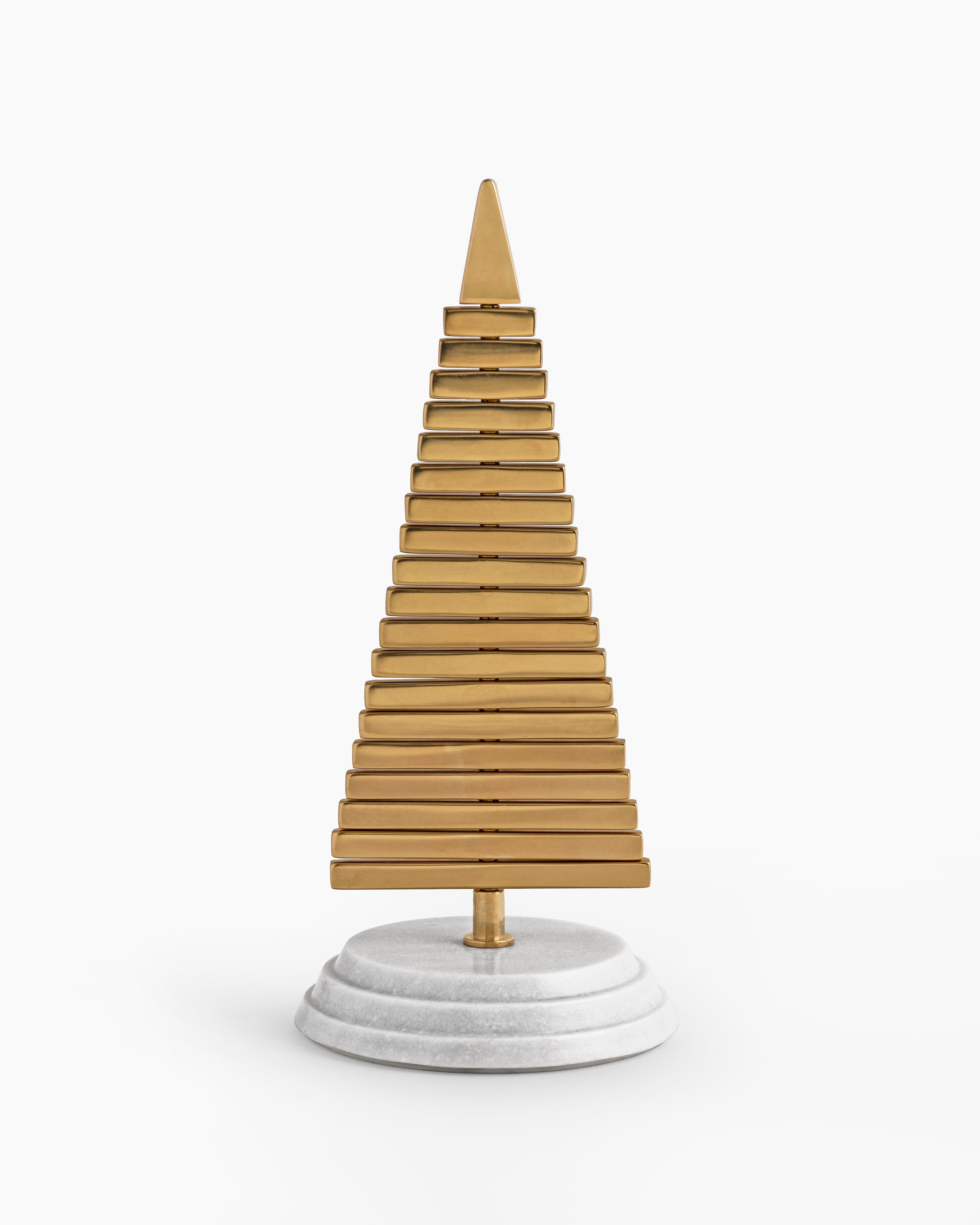 Golden Fir - Gold / Brass and marble - Decor