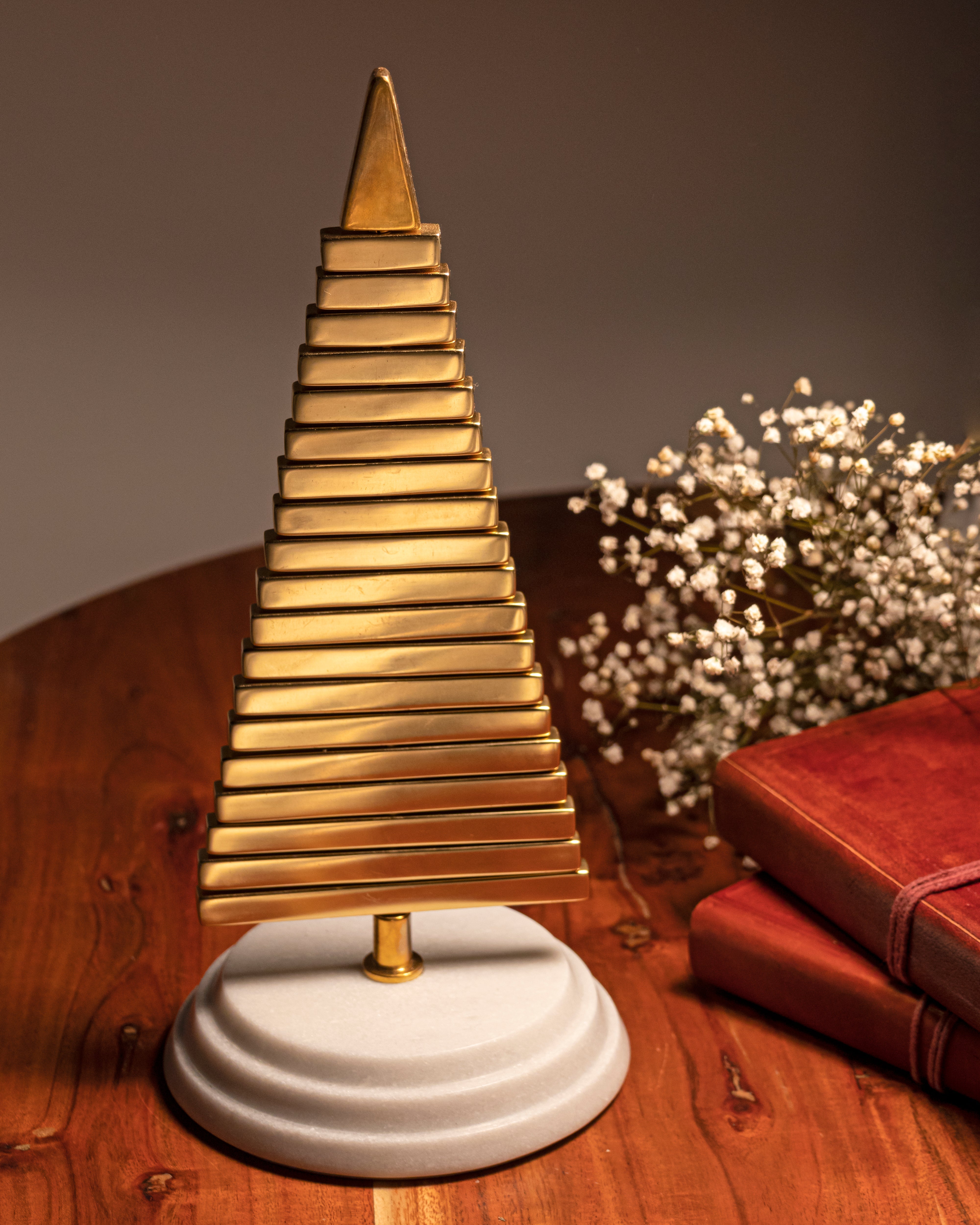 Golden Fir - Gold / Brass and marble - Decor