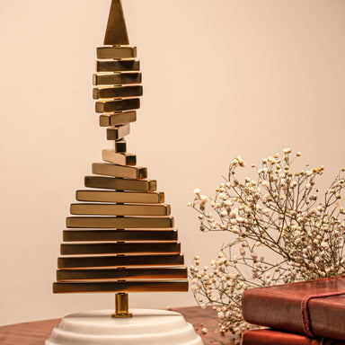 Golden Fir - Gold / Brass and marble - Decor