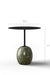 Gonul Side Table - L:15.7’’ x B:15.7’’ x H:17.7’’ In Inches / Black Powder Coat Mild Steel Top; Matt Buffing Bidasar
