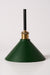 Green Cone Glass for Floor ceiling and desk lamps - Frosted Glass / Brass - Lighting
