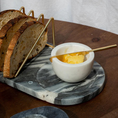 Grey Marble Breakfast Tray