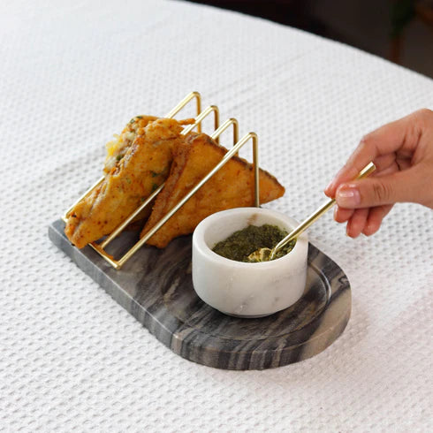 Grey Marble Breakfast Tray