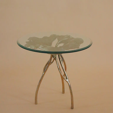 Grove Table - Dia 25’’ x H 22’’ / Brass plated Aluminium, Glass - Coffee Table