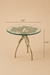 Grove Table - Dia 25’’ x H 22’’ / Brass plated Aluminium, Glass - Furniture