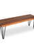 Hairpin Bench - Walnut / Mango Wood and MS / L:130 x D:40 x H:50 in cm - Indoor Furniture